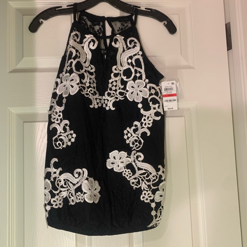 NWT black and white Blouse